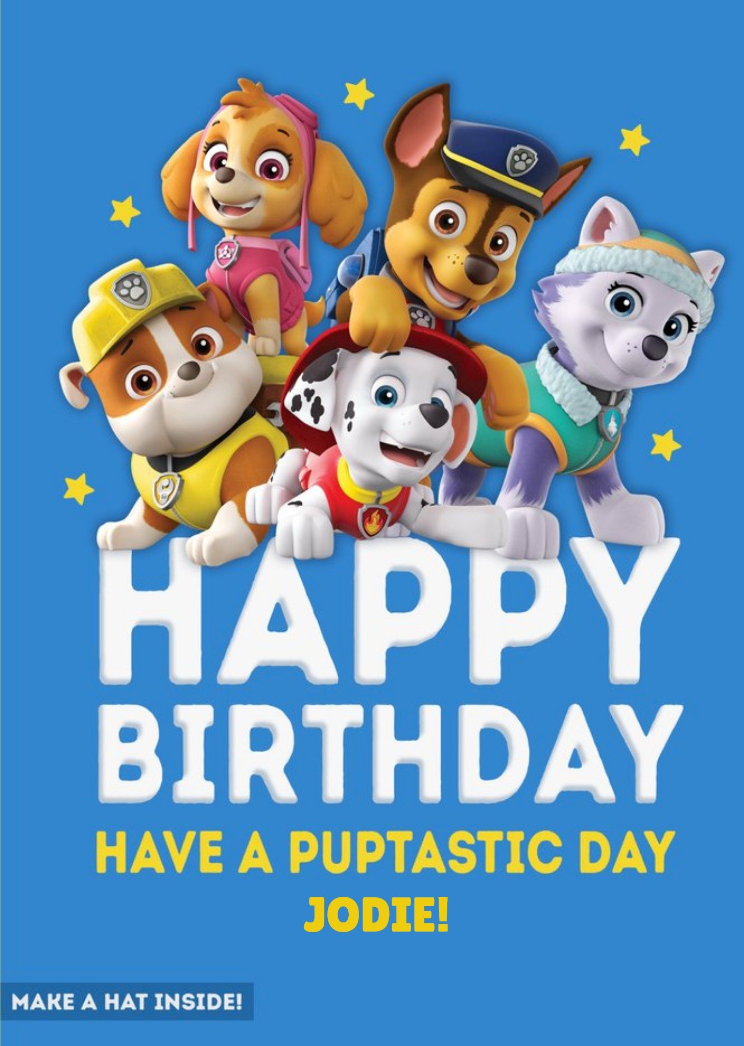 Paw Patrol Birthday Have A Puptastic Day Birthday Card