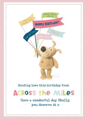 Cute Boofle Sending Love Across The Miles Birthday Card