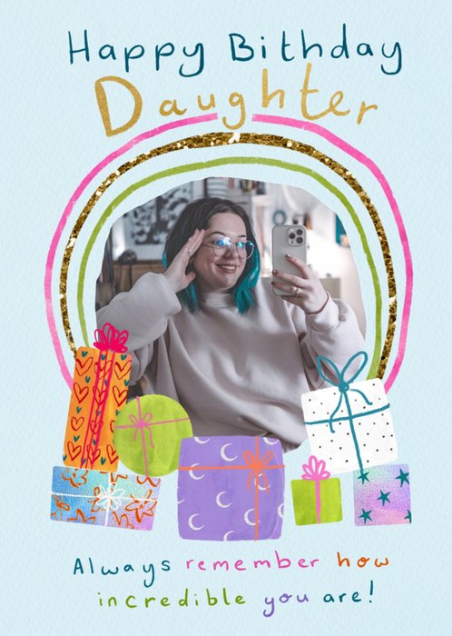 Daughter Photo Upload Birthday Card