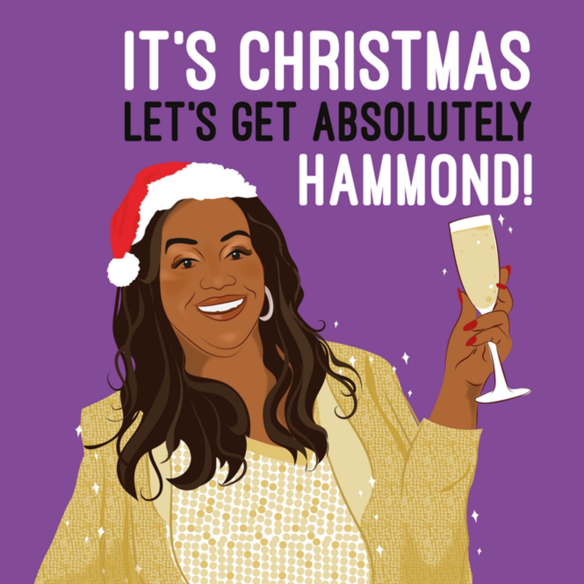 Moonpig Funny Tv Personality Let's Get Absolutely... Pun Christmas Card
