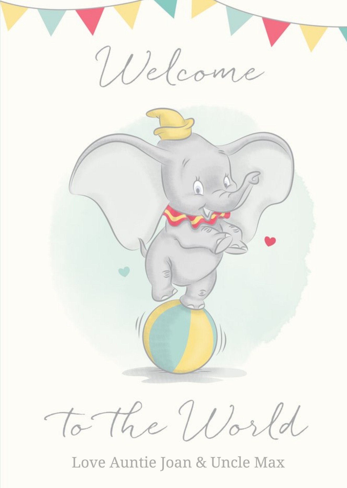 Disney Dumbo Welcome New Baby Card