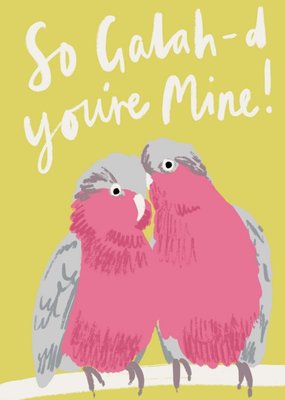 Katy Welsh Illustrated Cockatoo Pun Anniversary Card