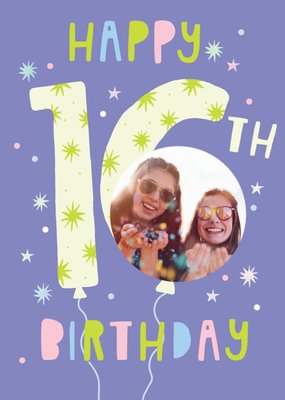 Clintons Happy 16th Birthday Photo Upload Card