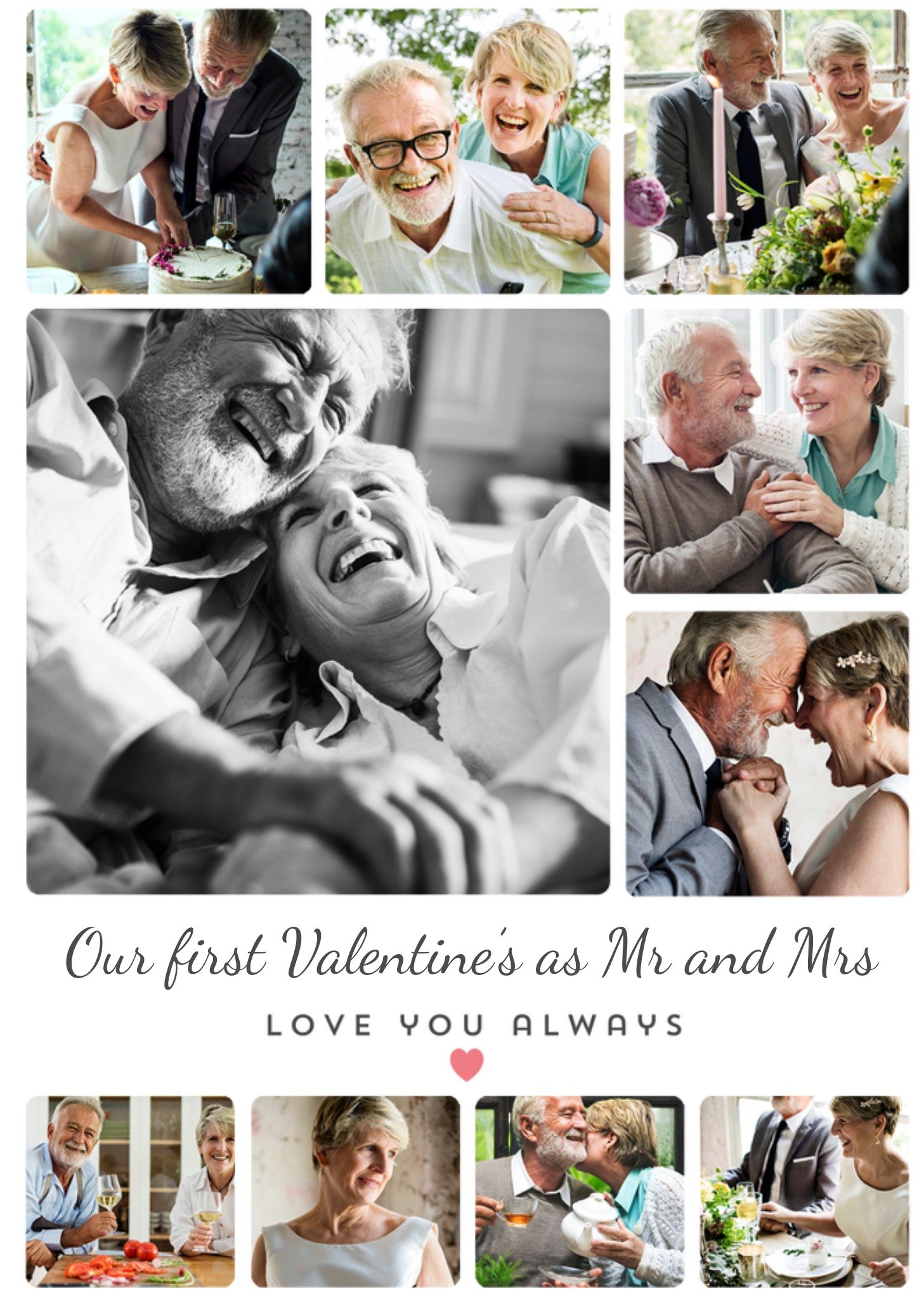 Moonpig Our First ValentineâS As Mr And Mrs Photo Upload Card