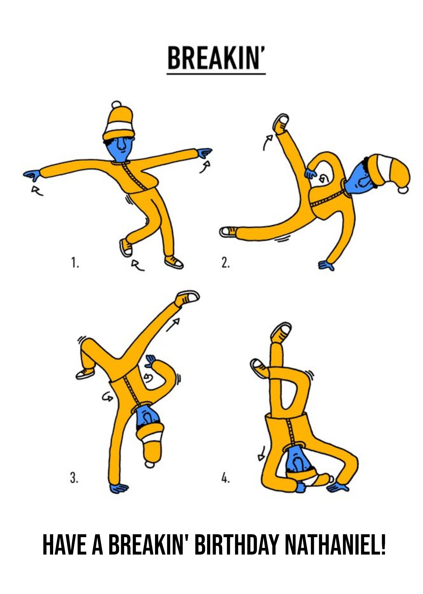 Moonpig Video Game Dance Moves Breakin' Birthday Card