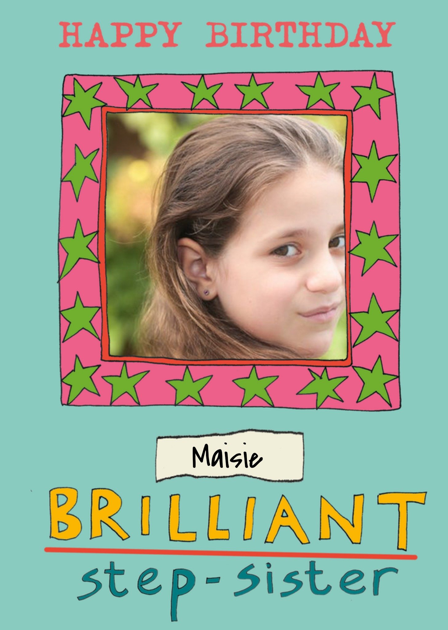 Moonpig Poet And Painter Step Sister Photo Upload Teenager Birthday Card