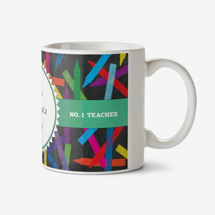 World's Best Teacher Stencil Personalised Mug