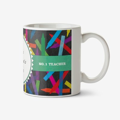 World's Best Teacher Stencil Personalised Mug