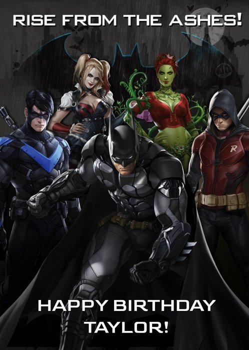 DC Batman Arkham Knight Characters Birthday Card