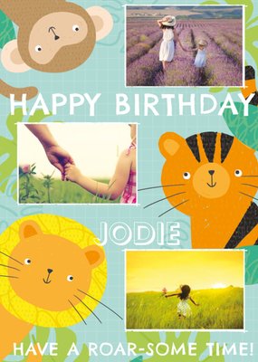 Clintons Happy Birthday jungle photo upload card