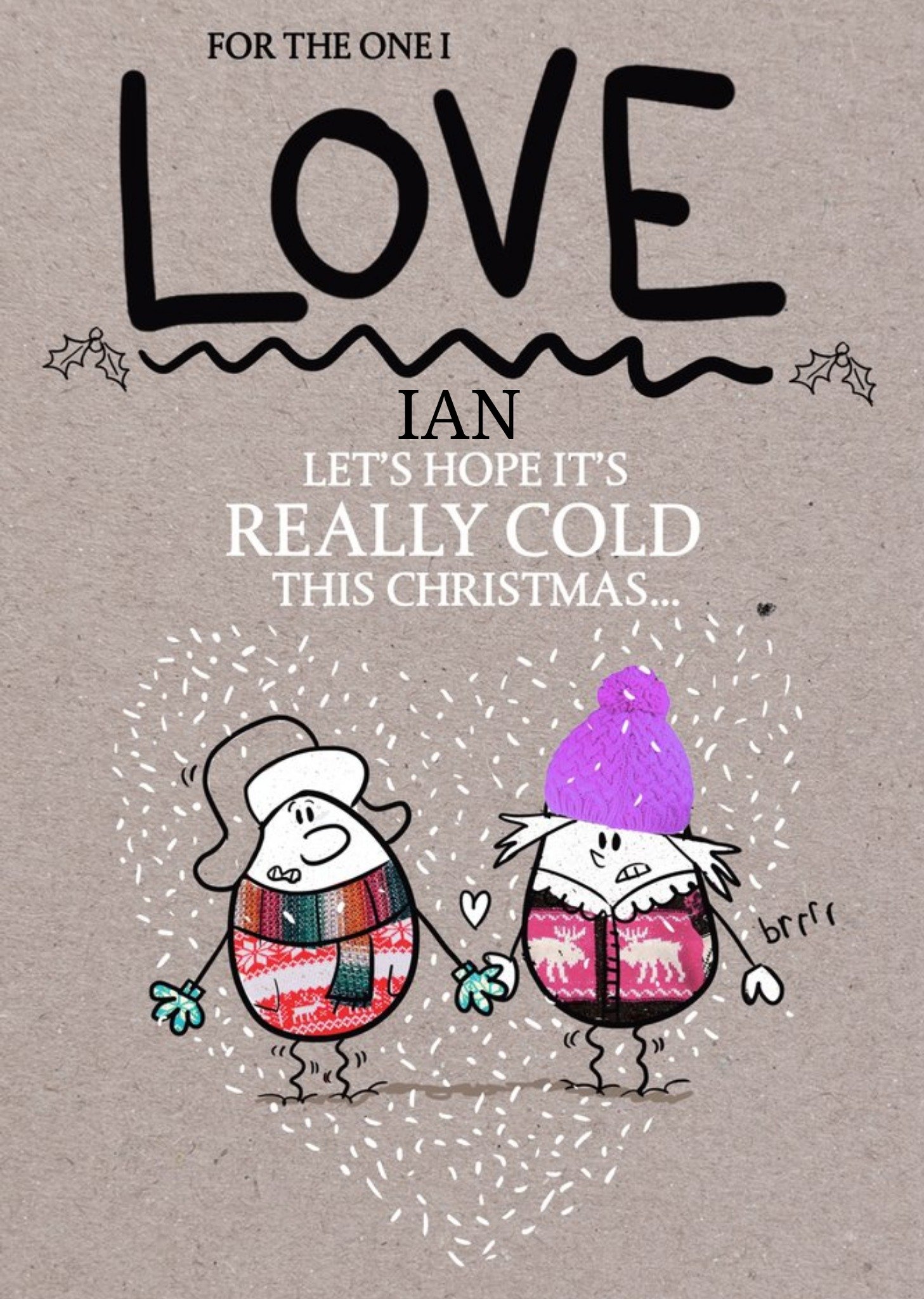 Moonpig Cute Christmas Card For The One I Love