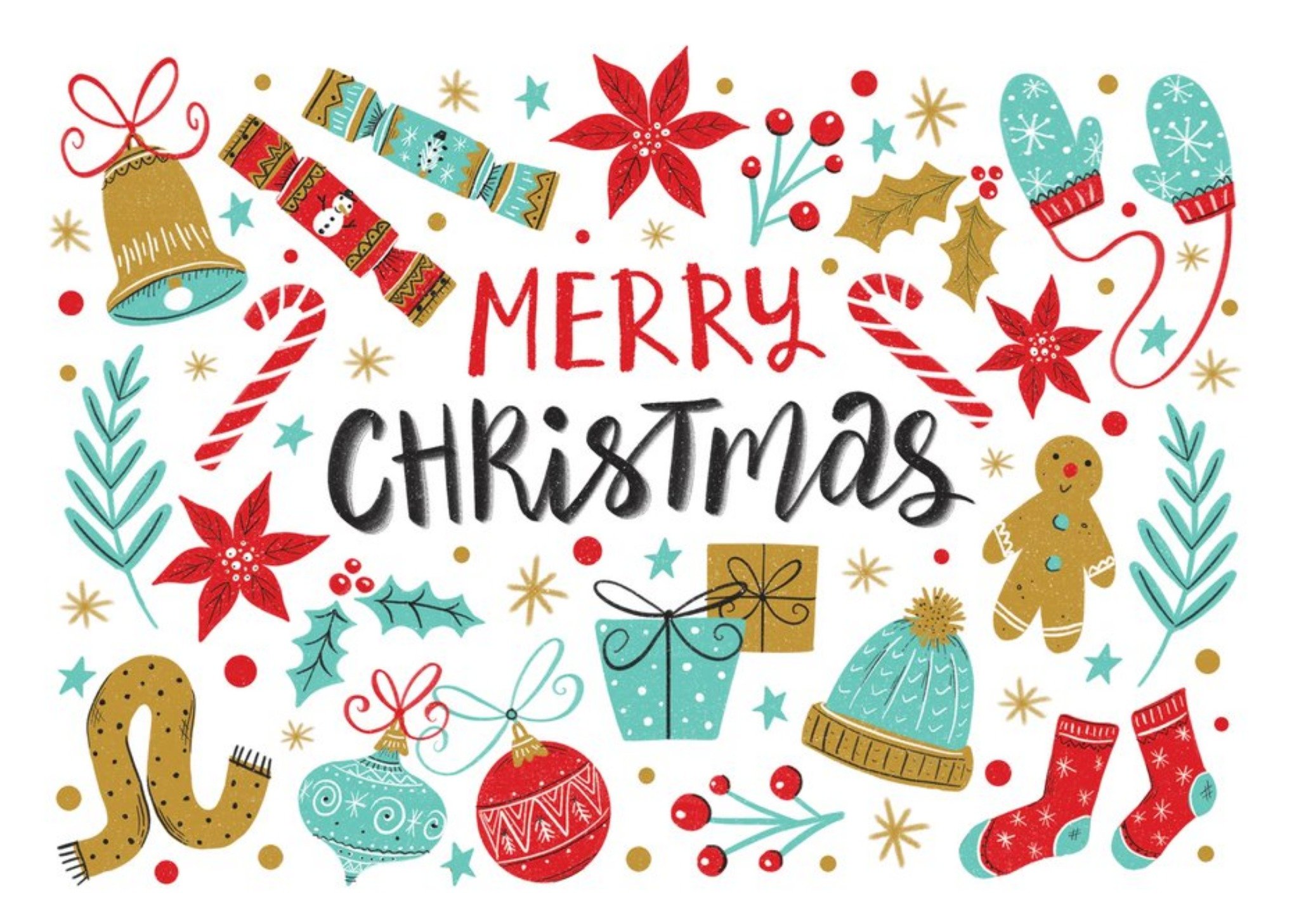 Moonpig Merry Christmas Icons Cute Card