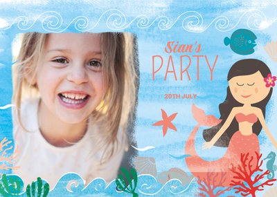 Mermaid Birthday Party Invitation