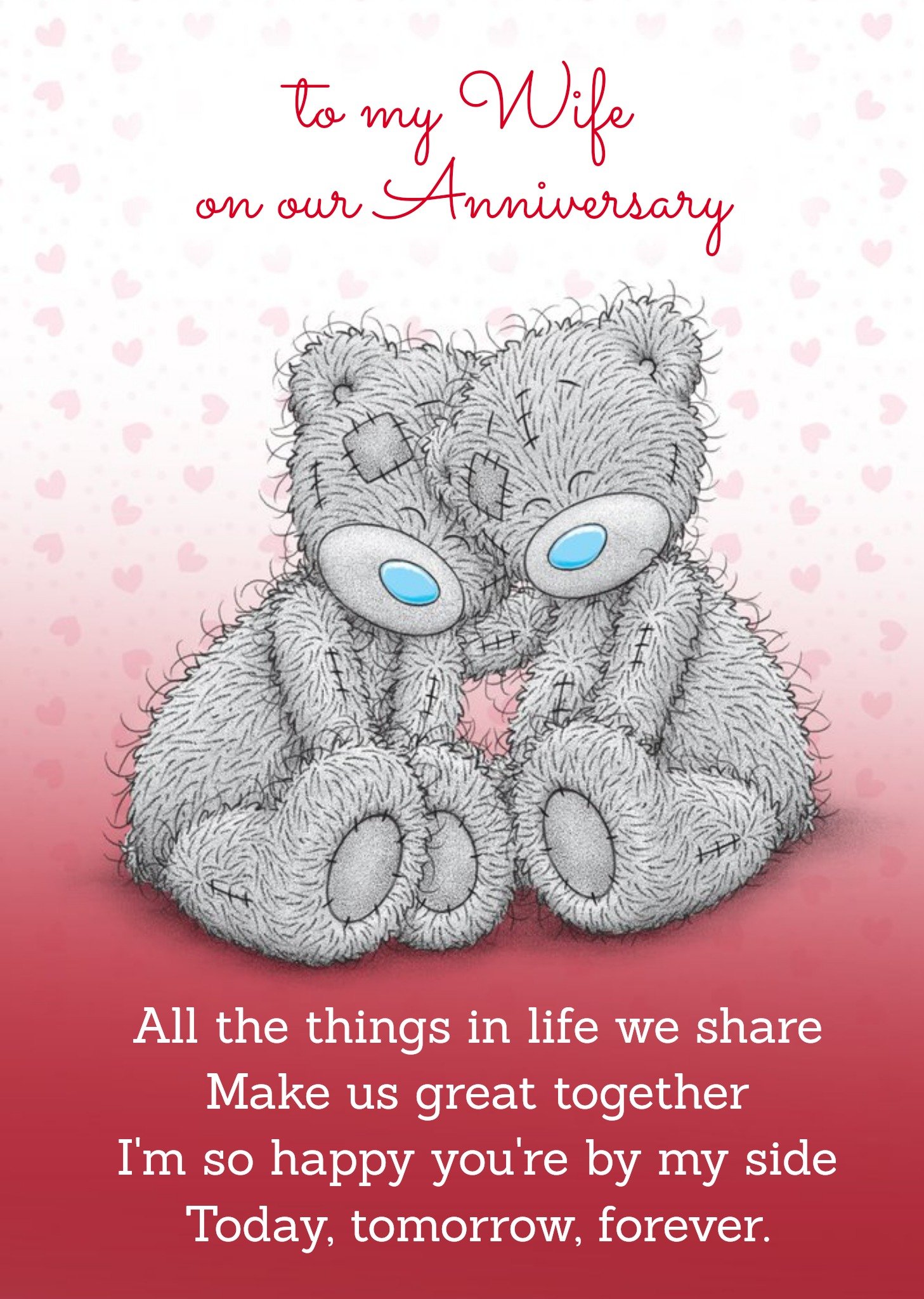 Me To You Anniversary Card For Wife