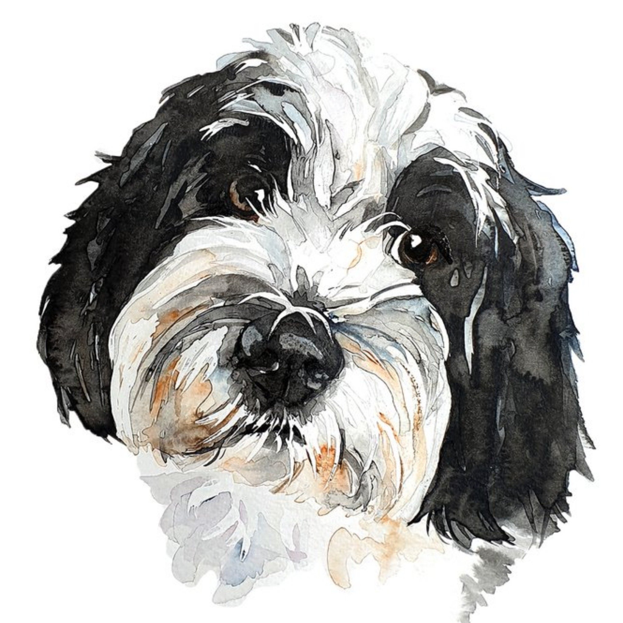 Moonpig Illustrated Watercolour Dog Terrier Just A Note Card