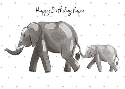 Okey Dokey Design cute Illustrated Father & Son Elephant Birthday Card