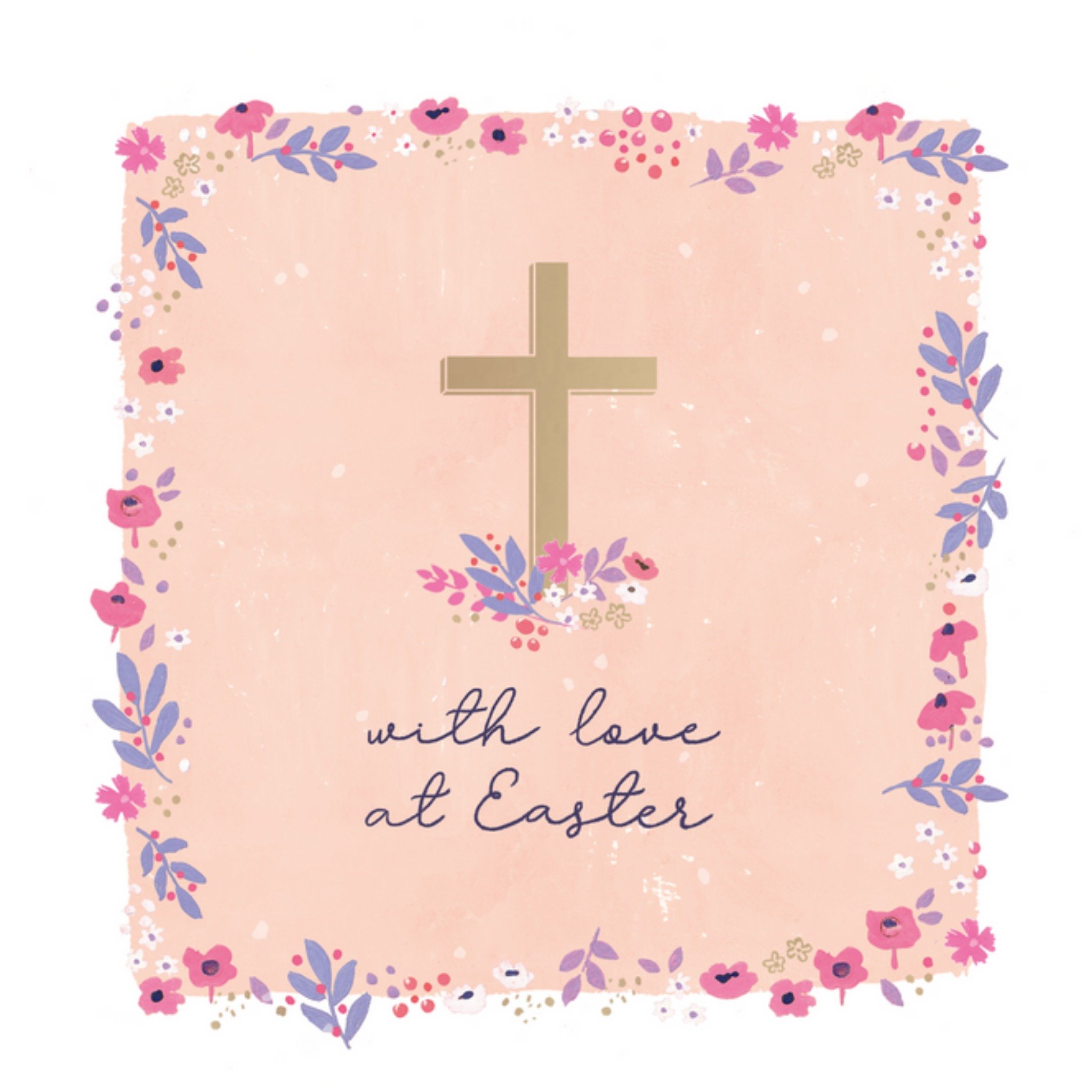 Moonpig Hotchpotch With Love At Easter Handpainted Easter Card, Square