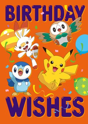 Pokémon Birthday Wishes Character Card