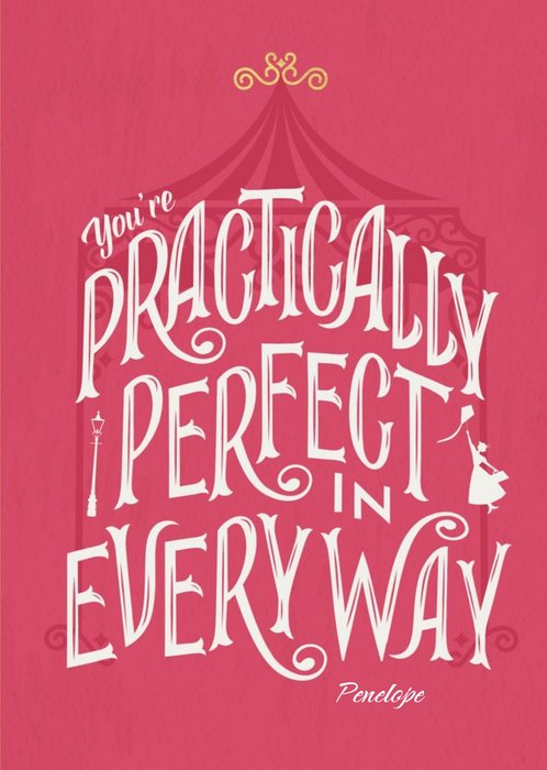 Disney Mary Poppins You're Perfect Personalised Valentine's Day Card