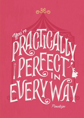 Disney Mary Poppins You're Perfect Personalised Valentine's Day Card