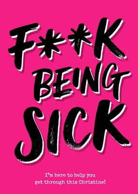 Funny Thinking of you card F**K being Sick long term illness recovery