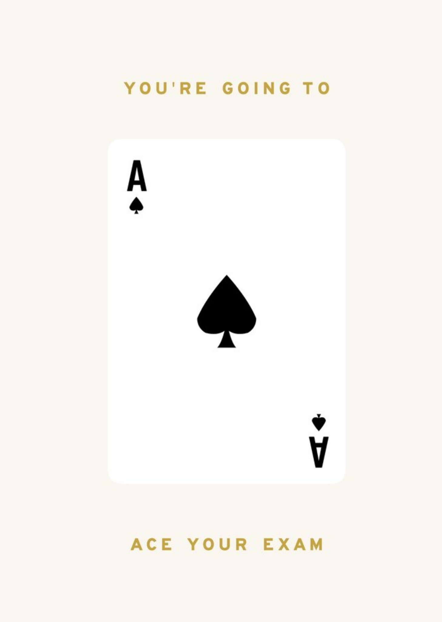 Moonpig Ace Of Spades Exams Good Luck Card