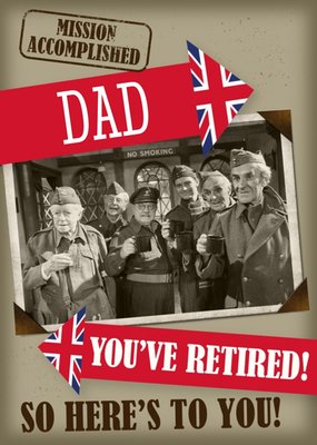 Retro Humour Dad's Army Photo Upload Retirement Card