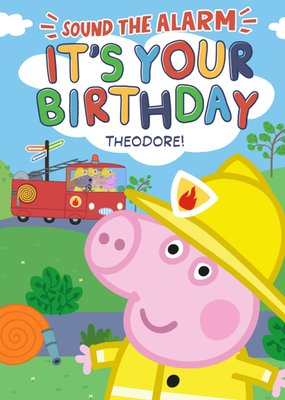 Peppa Pig Sound The Alarm It's Your Birthday Card