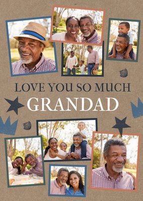 Love You So Much Grandad Photo Upload Birthday Card