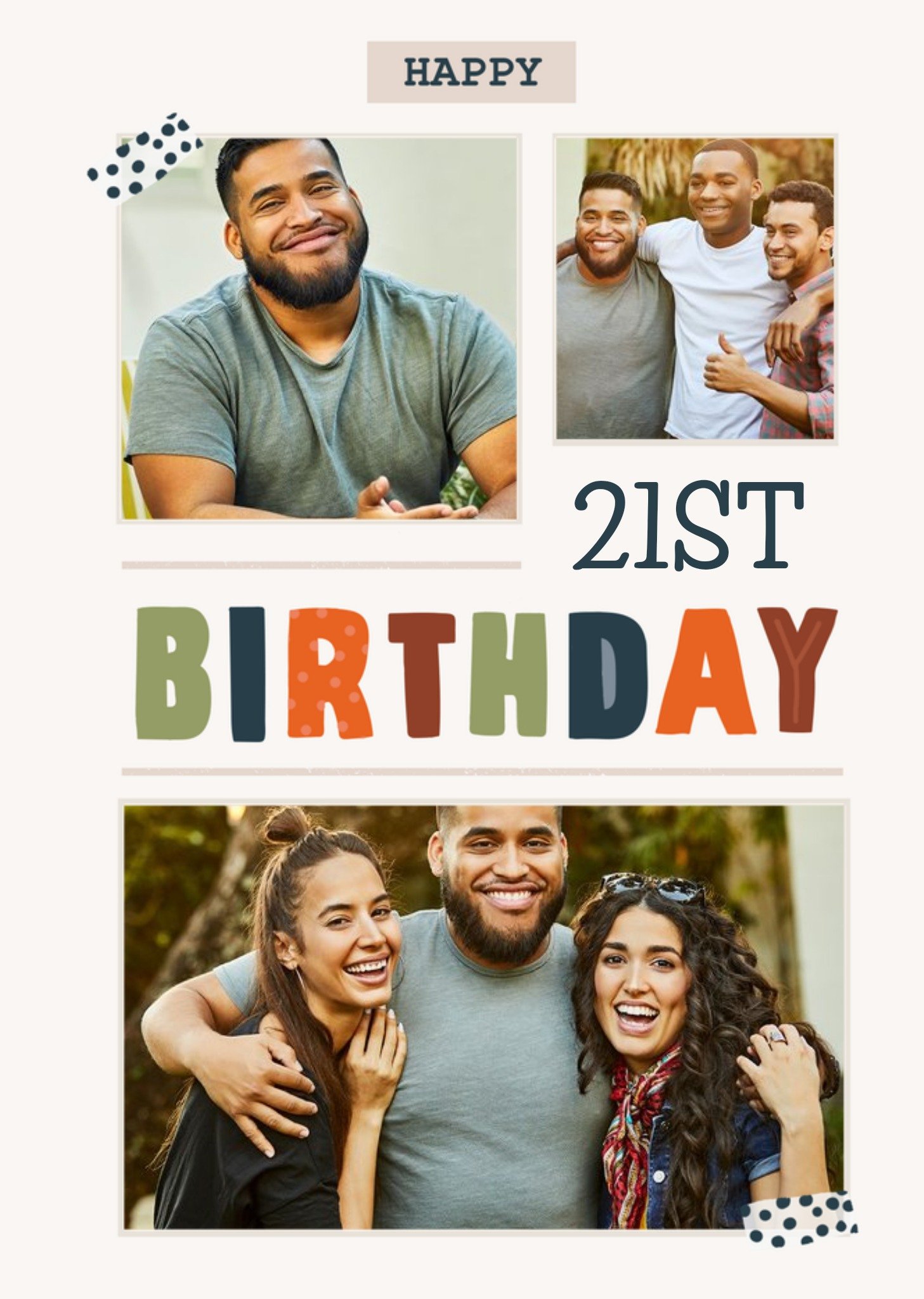 Moonpig Happy 21st Birthday Photo Upload Card