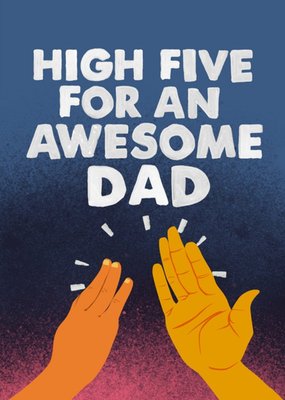 Jolly Awesome Dad High Five Card