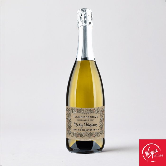 Personalised Prosecco Christmas 75cl