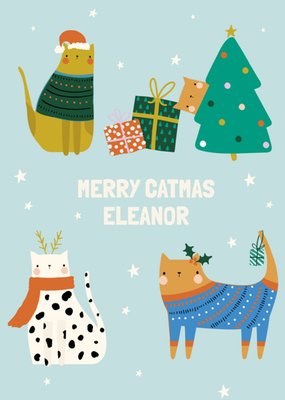 Merry Catmas Christmas Card