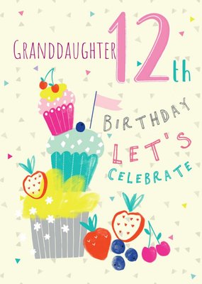 Laura Darrington Fruit Illustration Granddaughter 12th Birthday Card