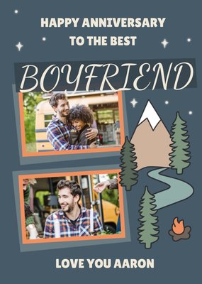 Outdoor Adventure Camping Scene Boyfriend Anniversary Card