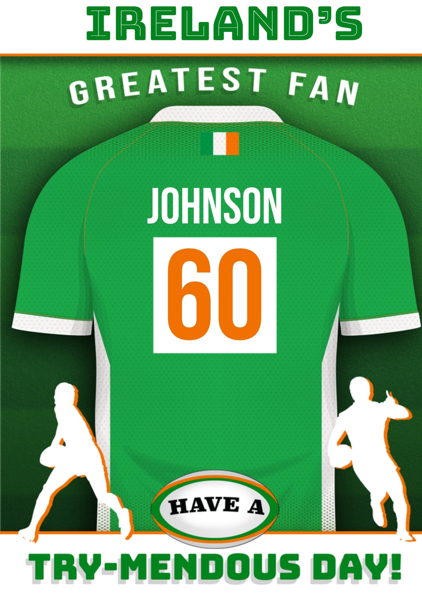 Moonpig Rugby Legends Ireland's Greatest Fan Birthday Card