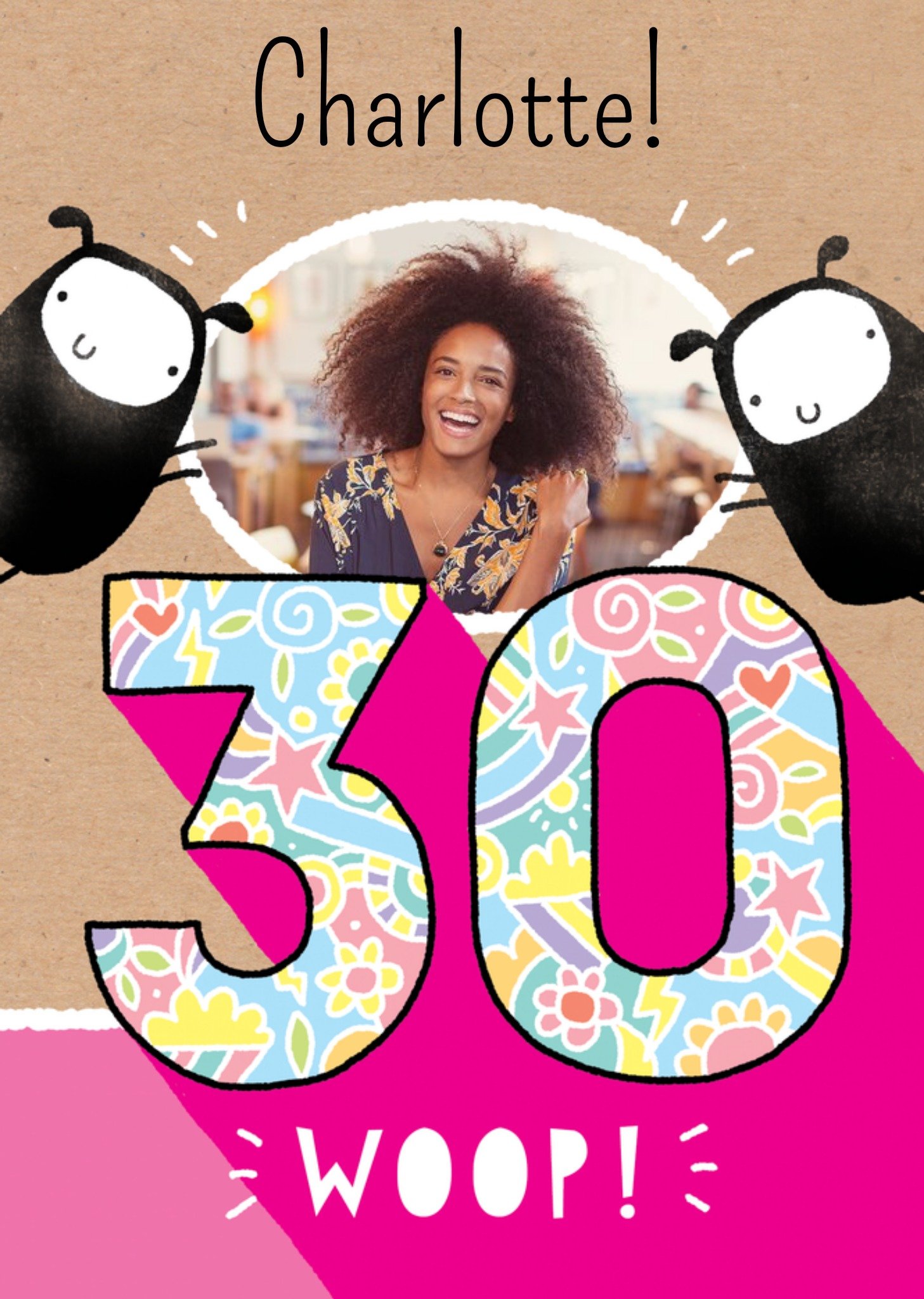 Moonpig Deeply Sheeply 30th Birthday Photo Upload Card
