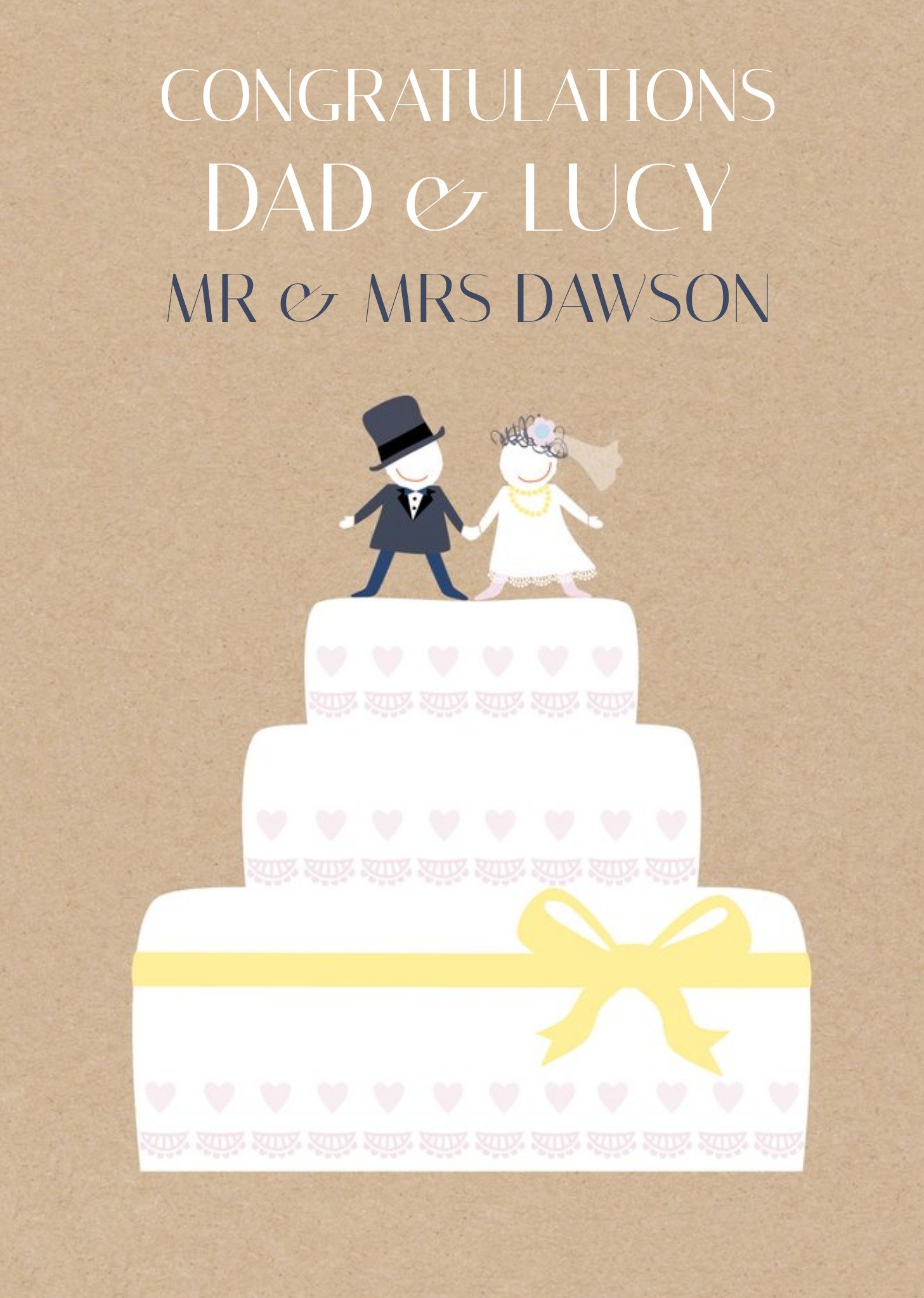 Moonpig Congratulations On Your Wedding Mr & Mrs Wedding Card