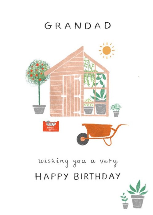 Illustrated Gardening Birthday Card