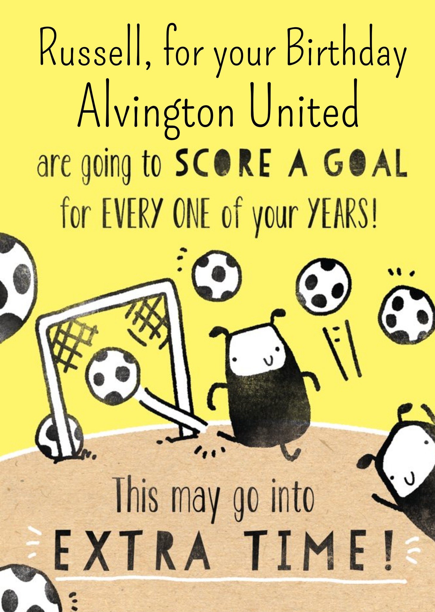 Other Deeply Sheeply Score A Goal Birthday Card