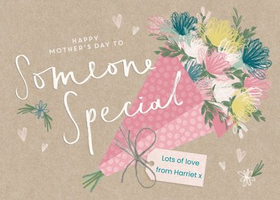 Mother's Day Card - someone special - bouquet of flowers