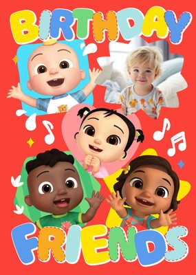 CoComelon Birthday Friends Photo Upload Card