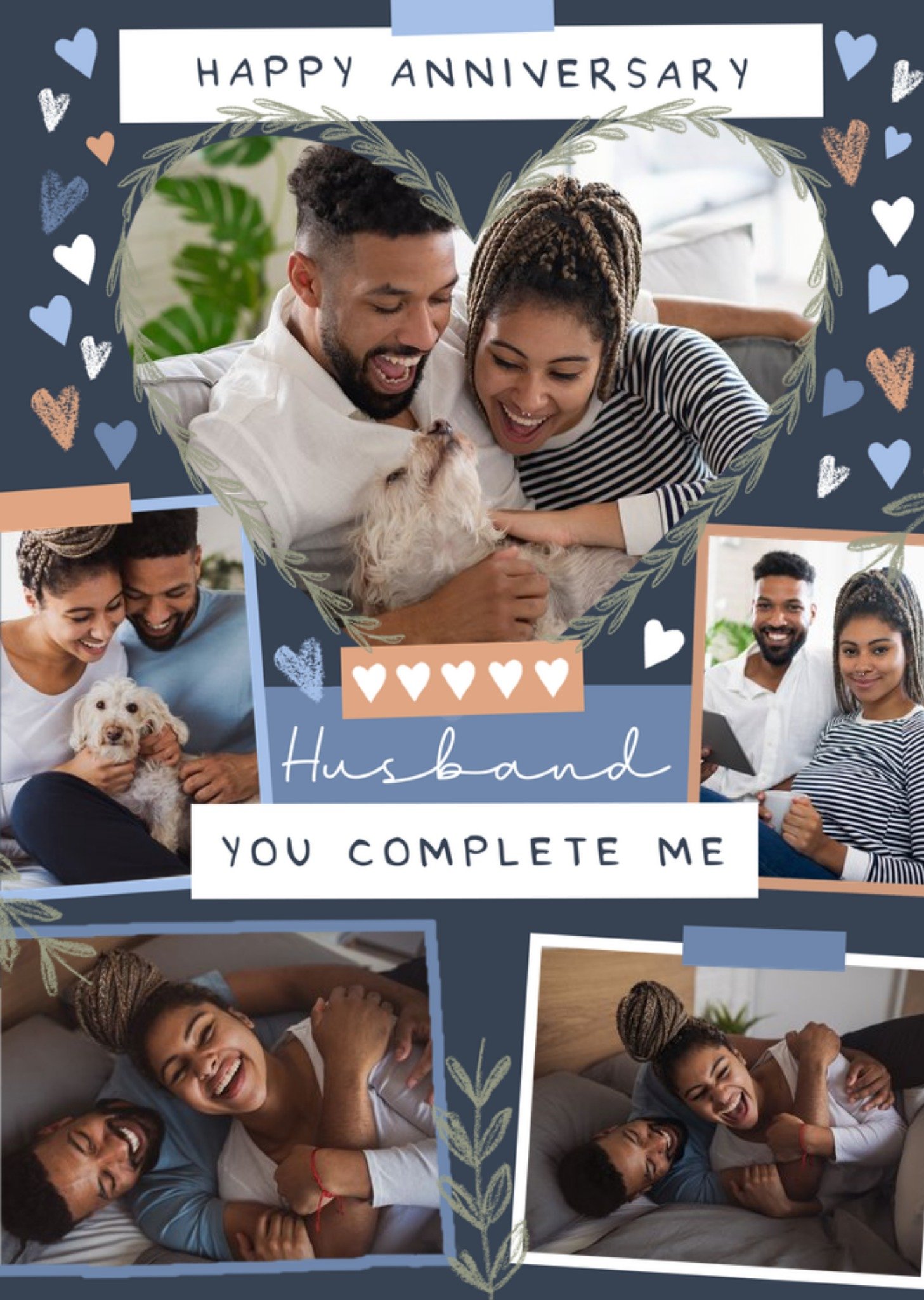 Moonpig Husband You Complete Me Anniversary Photo Upload Card