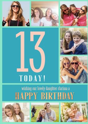 Multi Photo Upload 13th Birthday Card