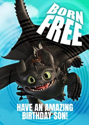 Born Free - How To Train Your Dragon Birthday Card