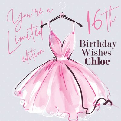 Fashion Illustration You're A Limited Edition 16th Birthday Wishes Card