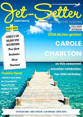 Jet-Setter Magazine Personalised Postcard