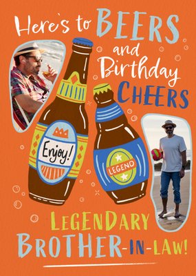 Legendary Brother In Law Photo Upload Birthday Card