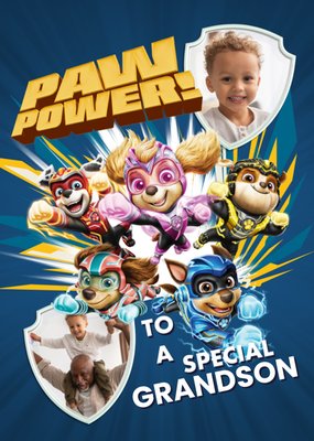 Paw Patrol: The Mighty Movie Paw Power Photo Upload Birthday Card