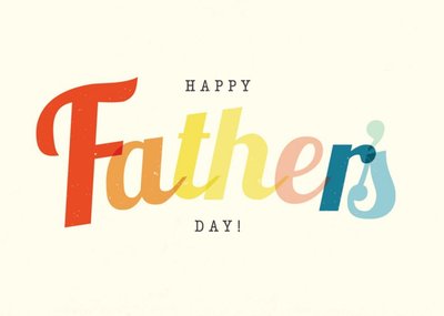 Colourful Vintage Lettering Father's Day Card